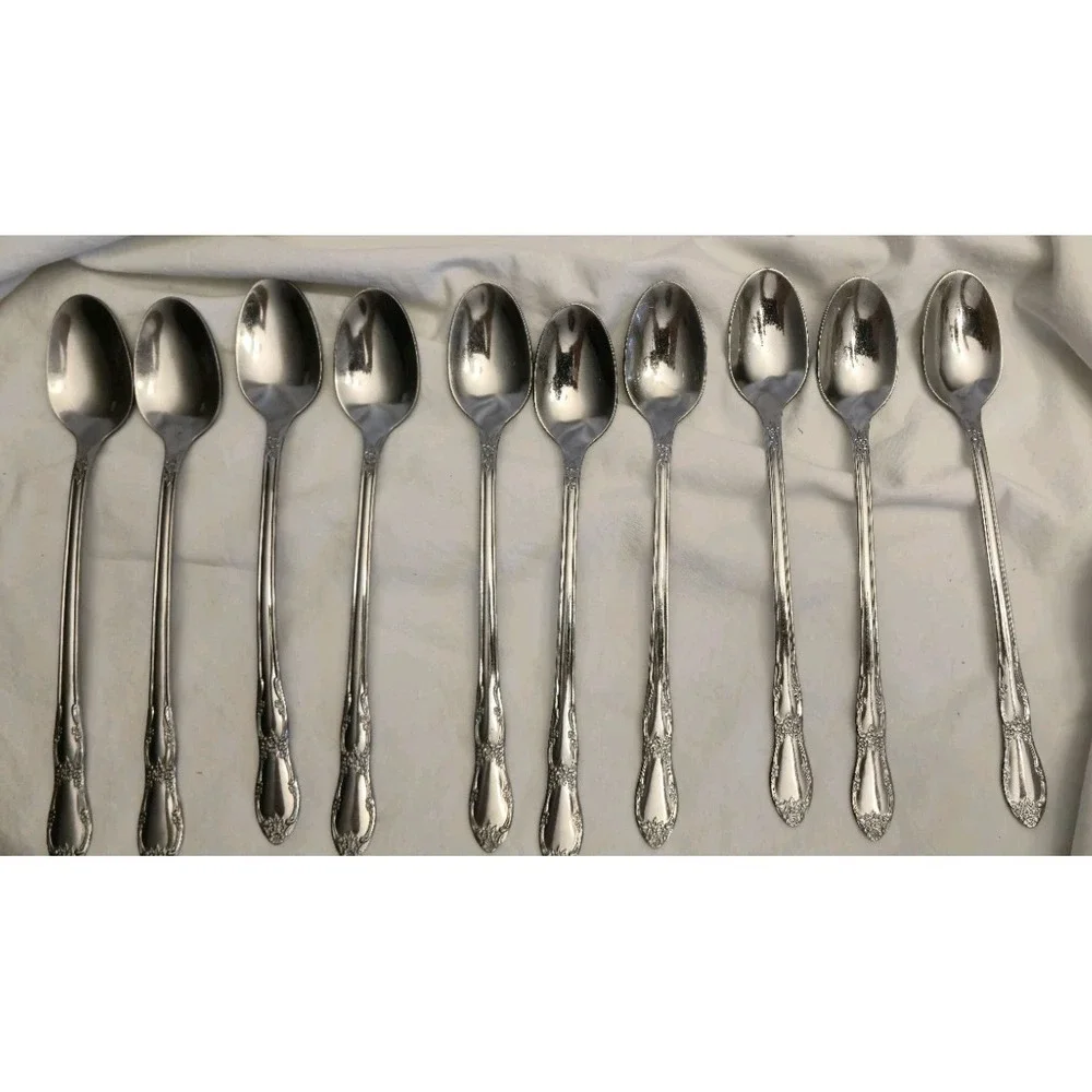 Oneida FENWAY  Stainless Wm A Rogers  Ice Tea Flatware  ( Set of 11 )